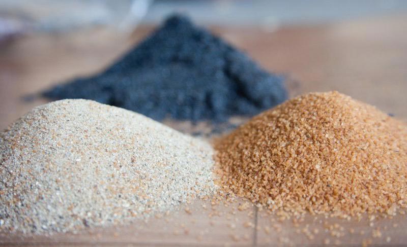 Industrial particulate air filtration cartridges in silica sand drying process